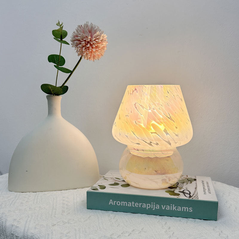 Colorful mushroom small night lamp