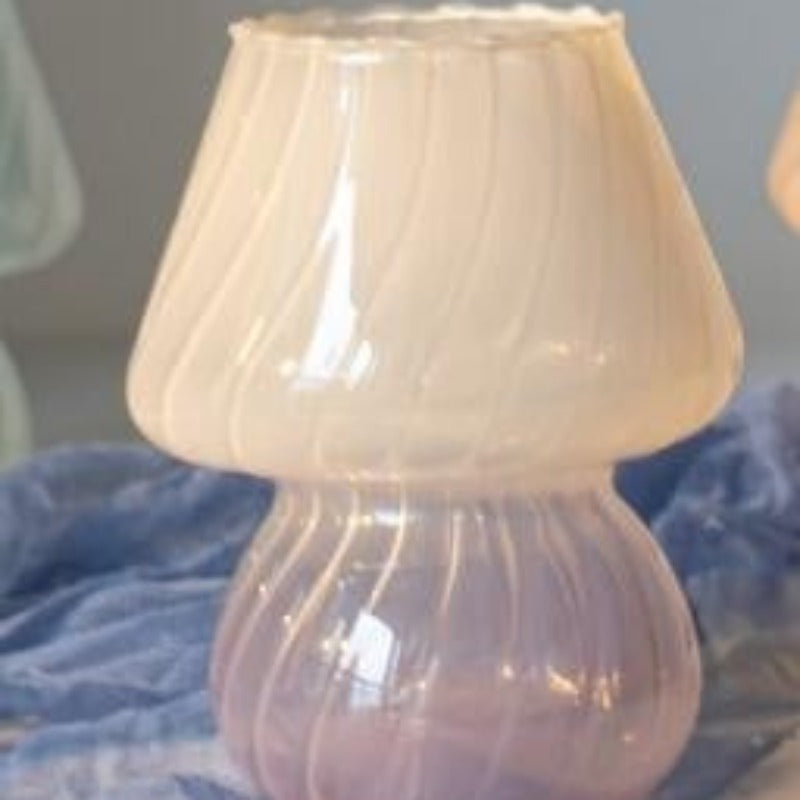 Cute Mushroom Glass Lamp Vase