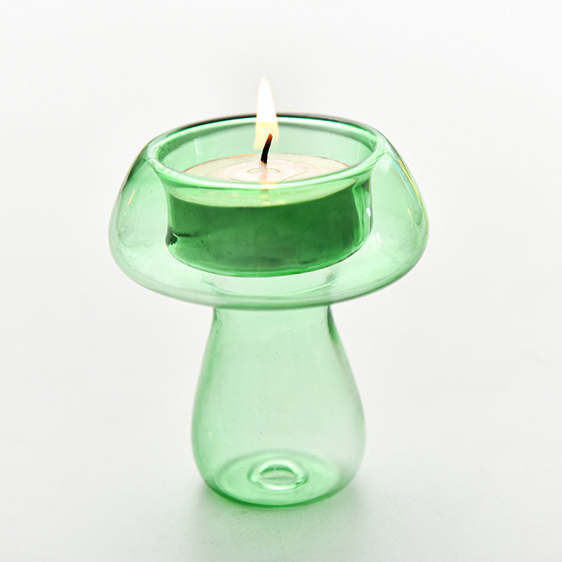 Creative Mushroom-shaped Glass Candlestick Lamp