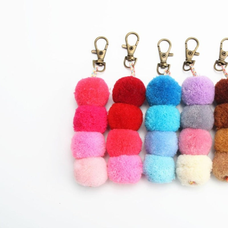 Hand-woven Colorful Hair Ball Plush Ball Pendant