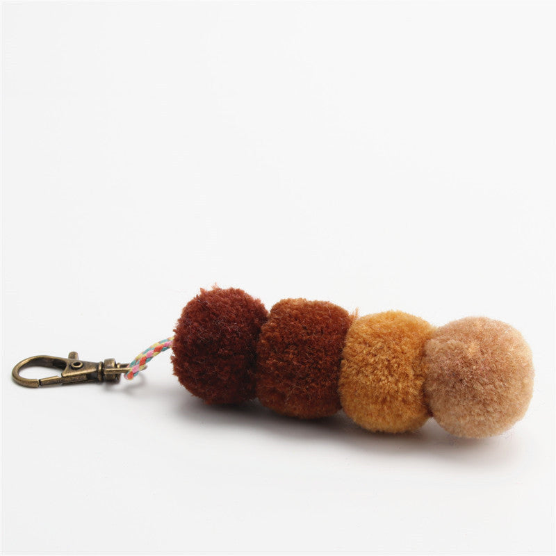 Hand-woven Colorful Hair Ball Plush Ball Pendant