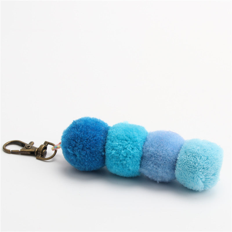 Hand-woven Colorful Hair Ball Plush Ball Pendant