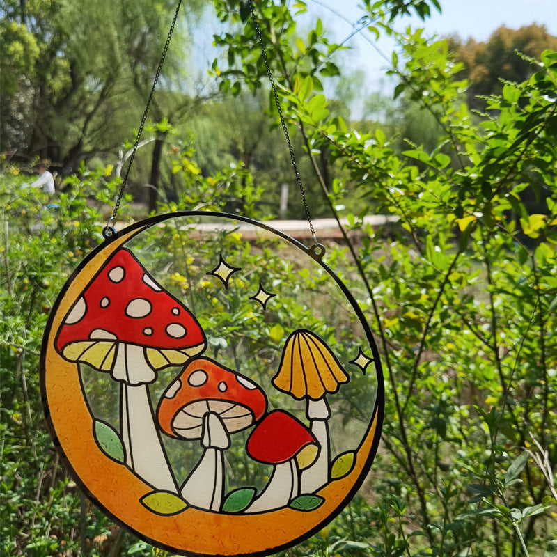 Easter Window Decoration Mushroom Acrylic