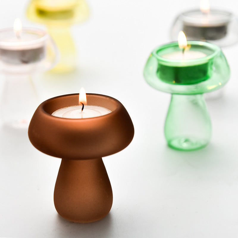 Creative Mushroom-shaped Glass Candlestick Lamp