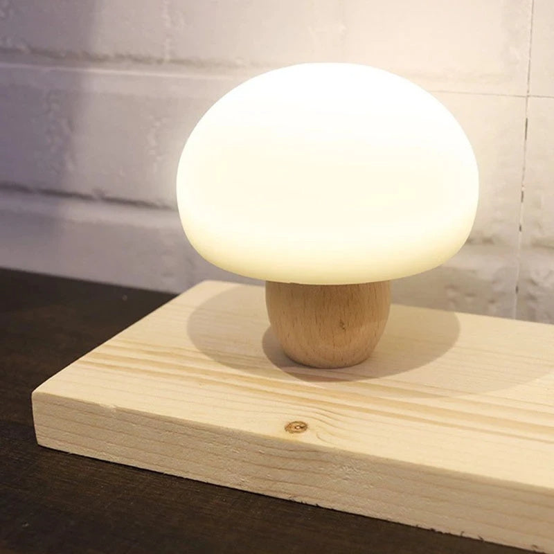 Silicone LED Night Lamp Brightness Adjustable Mushroom