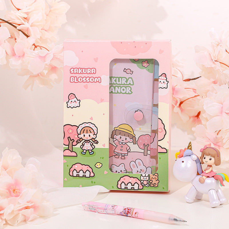 Cartoon Cute Girly Stickers Notepad Set