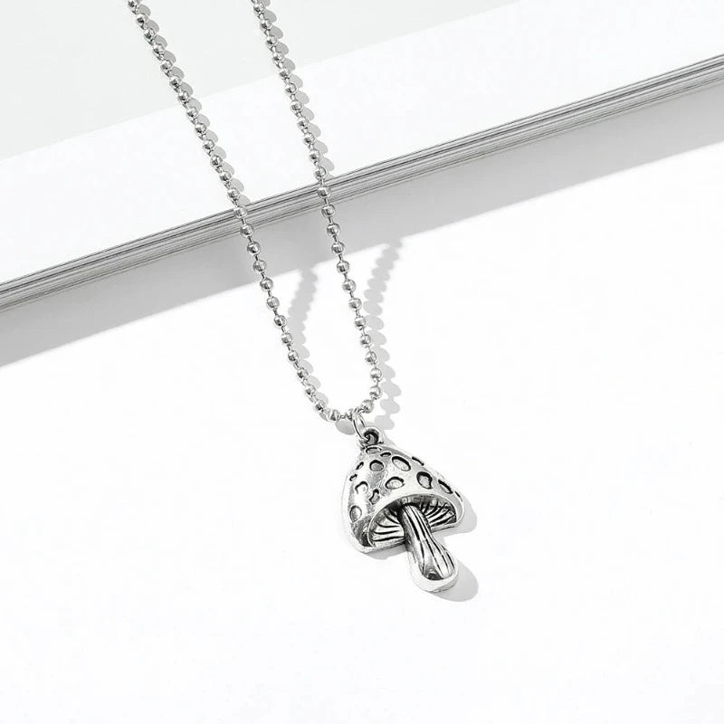 Mushroom Metal Pendant Necklace