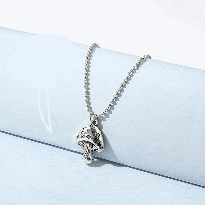 Mushroom Metal Pendant Necklace