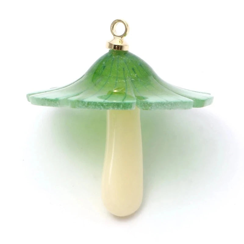 2PCs 3D Mushroom Acrylic Charms