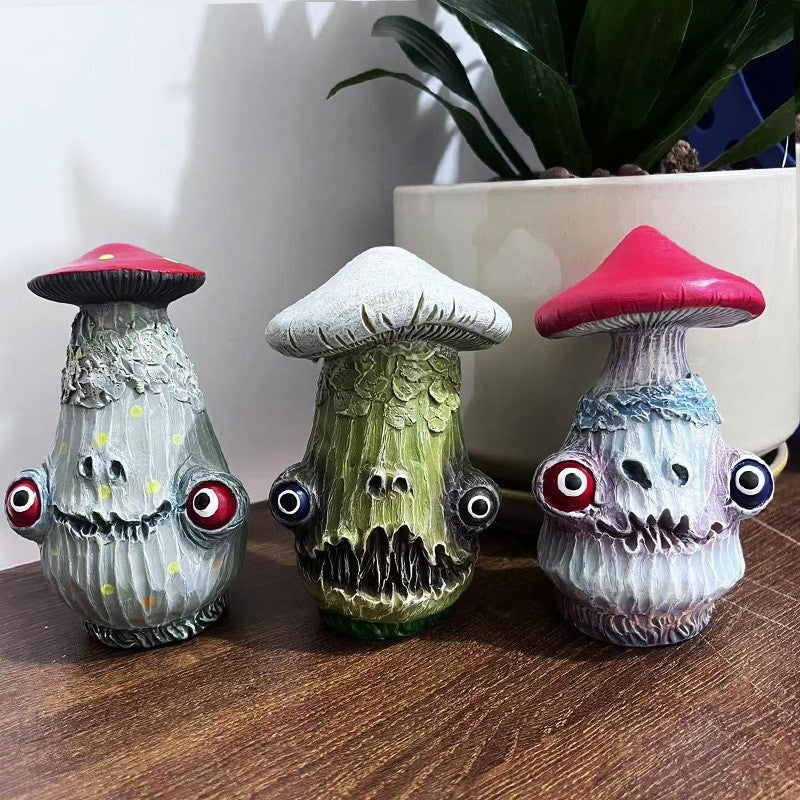 Halloween Mushroom Sculpture Resin