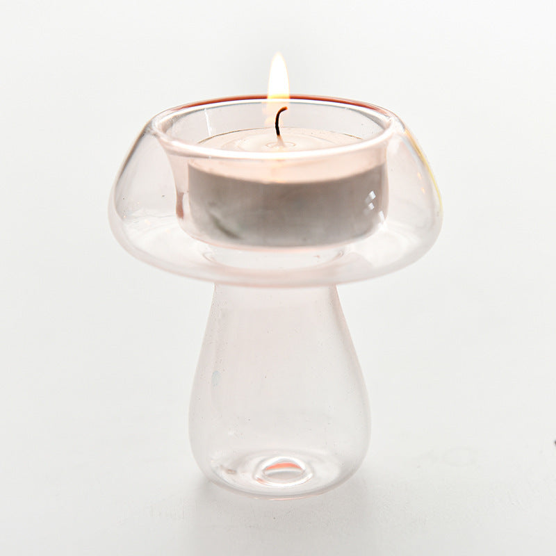 Creative Mushroom-shaped Glass Candlestick Lamp