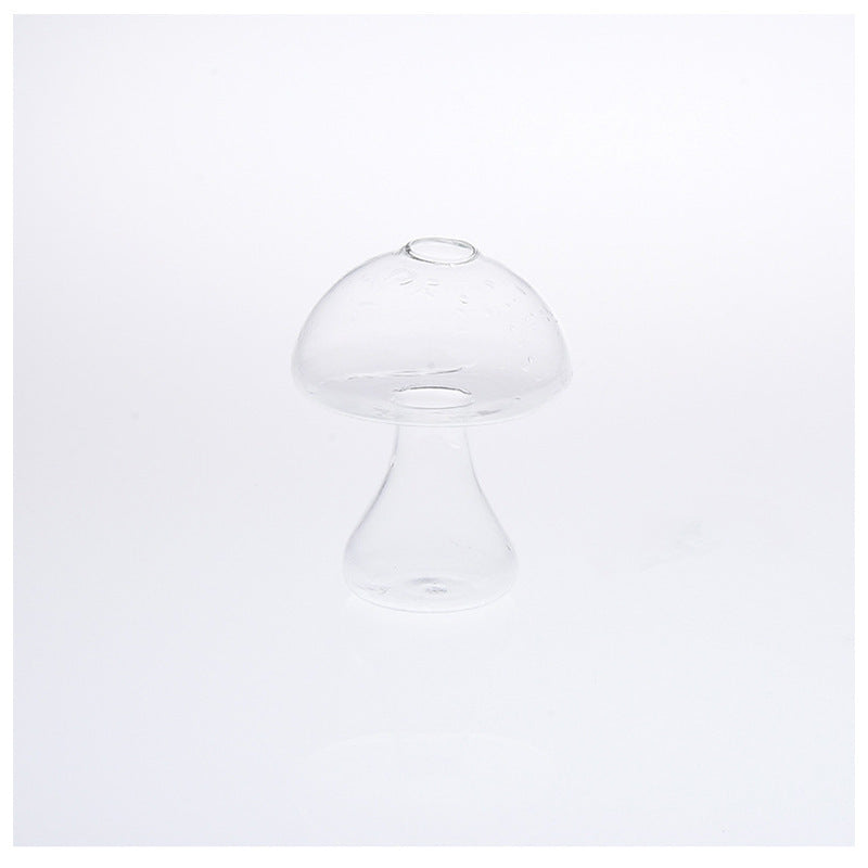 Cute Mushroom Shaped Glass Vase Hydroponic